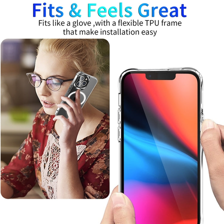 For iPhone 15 Pro Max Four Corner Airbags MagSafe Magnetic Phone Case(Transparent) - HoMEdemic™ 