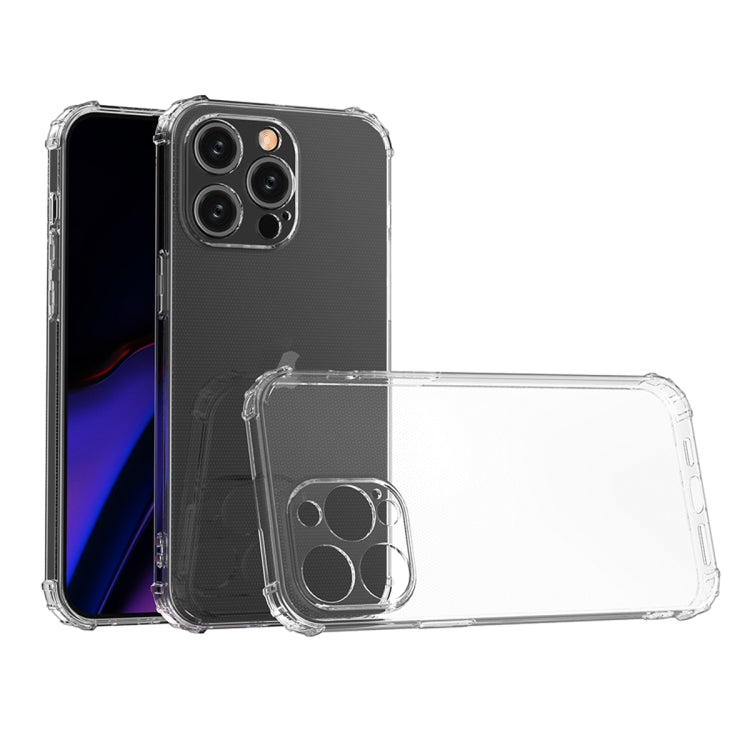 For iPhone 15 Pro Max Four-Corner Shockproof Clear TPU Phone Case(Transparent) - HoMEdemic™ 