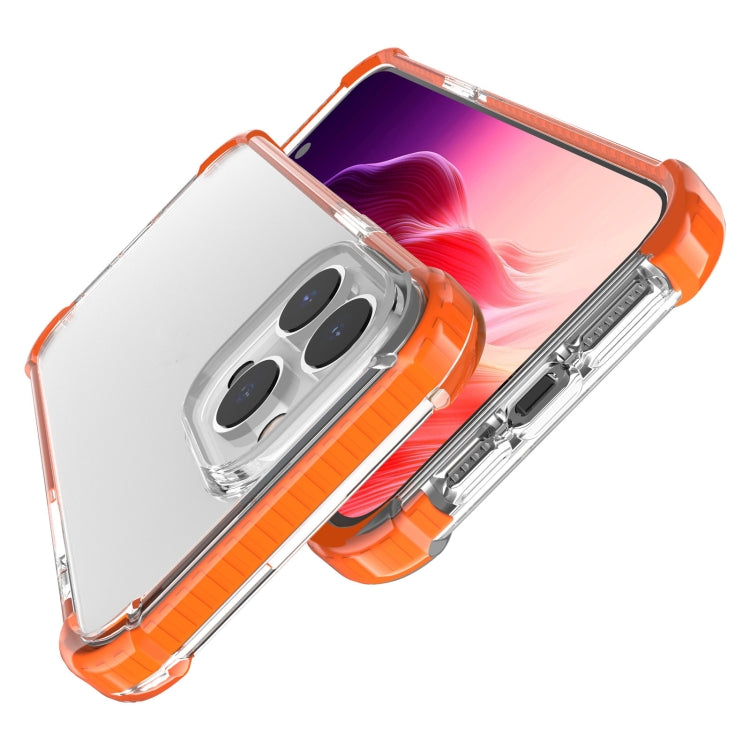 For iPhone 15 Pro Max Four-corner Shockproof TPU Hybrid Acrylic Phone Case(Orange) - HoMEdemic™ 
