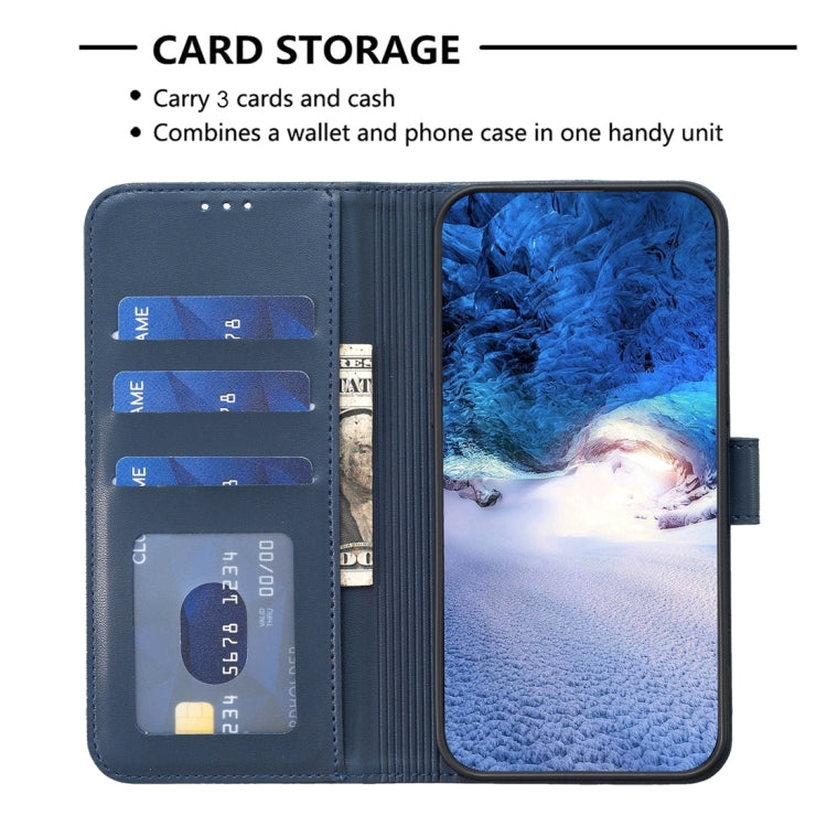 For iPhone 15 Pro Max Four-leaf Embossed Leather Phone Case(Blue) - HoMEdemic™ 