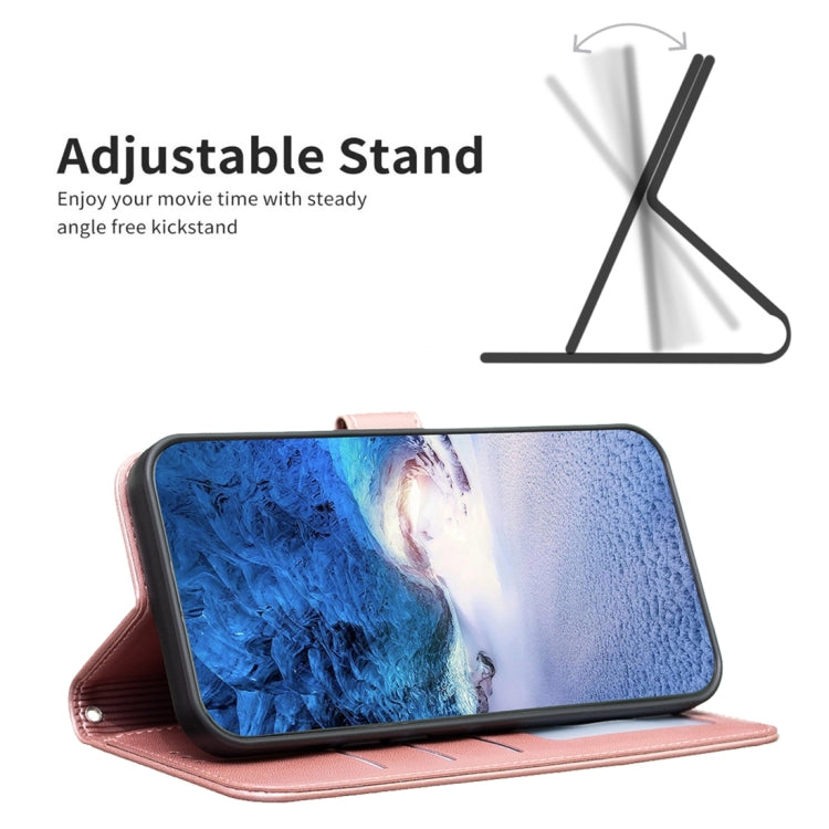 For iPhone 15 Pro Max Four-leaf Embossed Leather Phone Case(Pink) - HoMEdemic™ 