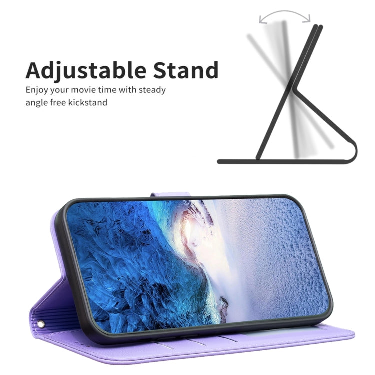 For iPhone 15 Pro Max Four-leaf Embossed Leather Phone Case(Purple) - HoMEdemic™ 