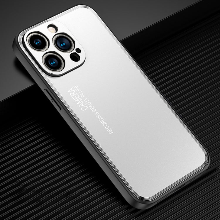 For iPhone 15 Pro Max Frosted Metal Phone Case(Silver) - HoMEdemic™ 