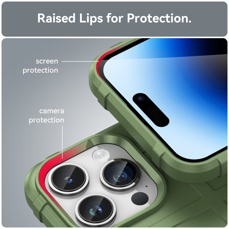 For iPhone 15 Pro Max Full Coverage Shockproof TPU Phone Case(Green) - HoMEdemic™ 