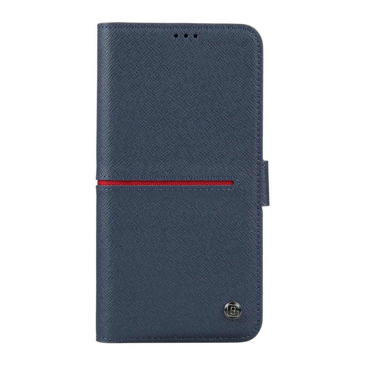 For iPhone 15 Pro Max GEBEI Top-grain Horizontal Flip Leather Phone Case(Blue) - HoMEdemic™ 