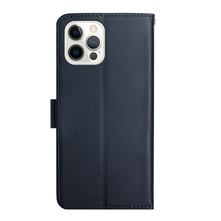 For iPhone 15 Pro Max Genuine Leather Fingerprint-proof Flip Phone Case(Blue) - HoMEdemic™ 