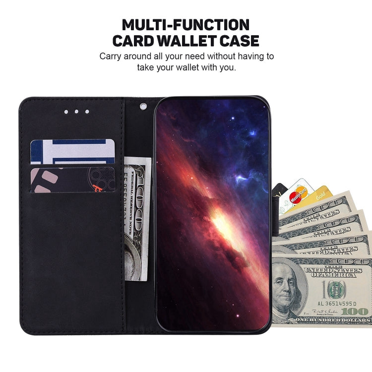 For iPhone 15 Pro Max Geometric Embossed Leather Phone Case(Black) - HoMEdemic™ 