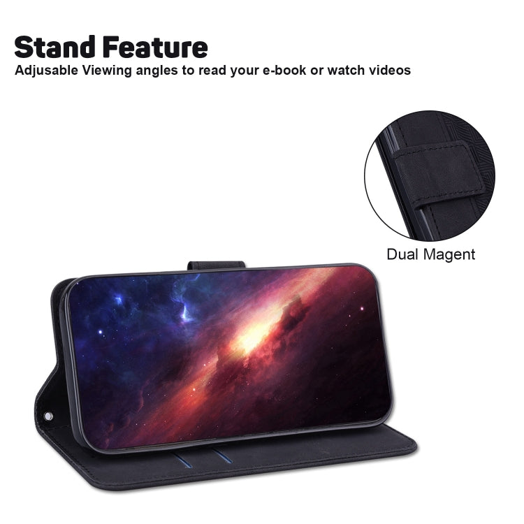 For iPhone 15 Pro Max Geometric Embossed Leather Phone Case(Black) - HoMEdemic™ 