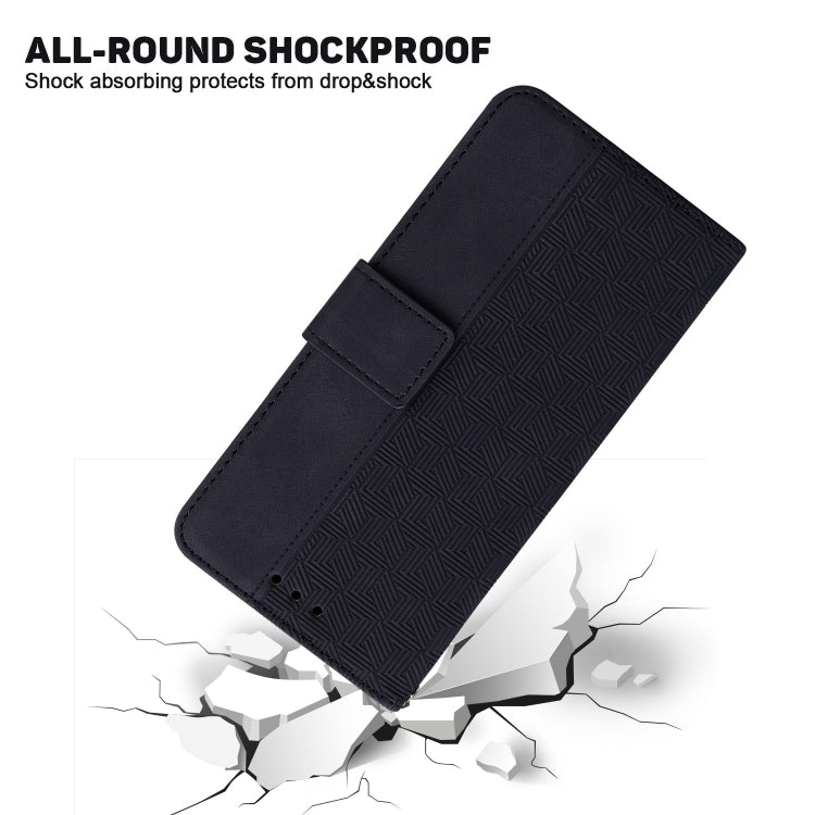 For iPhone 15 Pro Max Geometric Embossed Leather Phone Case(Black) - HoMEdemic™ 
