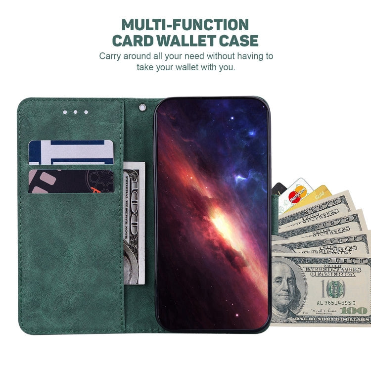 For iPhone 15 Pro Max Geometric Embossed Leather Phone Case(Green) - HoMEdemic™ 