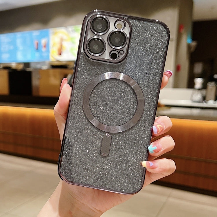 For iPhone 15 Pro Max Glitter Electroplating MagSafe TPU Phone Case(Black) - HoMEdemic™ 