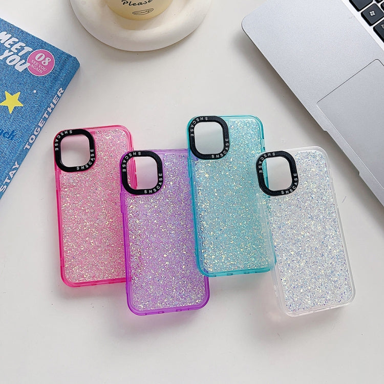 For iPhone 15 Pro Max Glitter Epoxy Shockproof Phone Case(Purple) - HoMEdemic™ 