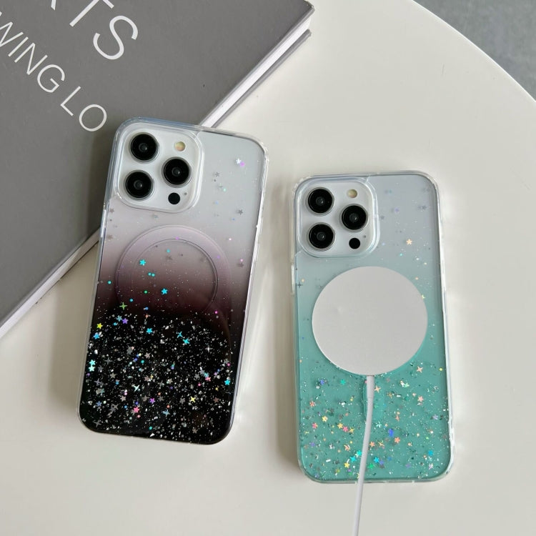 For iPhone 15 Pro Max Glitter MagSafe Hybrid Clear TPU Phone Case(White) - HoMEdemic™ 