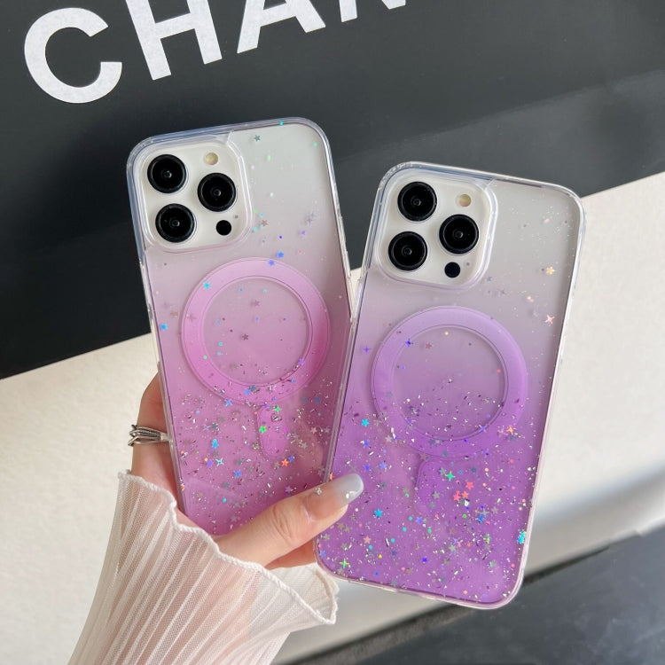 For iPhone 15 Pro Max Glitter MagSafe Hybrid Clear TPU Phone Case(White) - HoMEdemic™ 