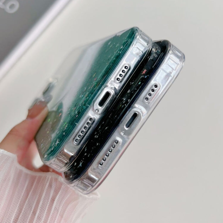 For iPhone 15 Pro Max Glitter MagSafe Hybrid Clear TPU Phone Case(White) - HoMEdemic™ 