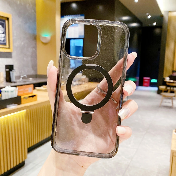 For iPhone 15 Pro Max Glitter MagSafe Magnetic Phone Case with Stand(Black) - HoMEdemic™ 