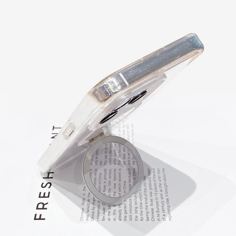 For iPhone 15 Pro Max Glitter MagSafe Magnetic Phone Case with Stand(White) - HoMEdemic™ 