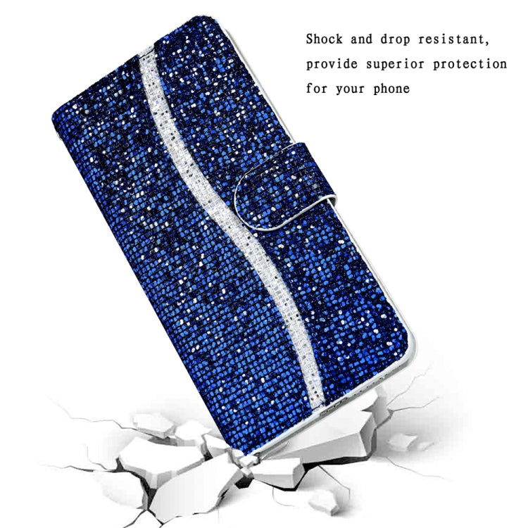 For iPhone 15 Pro Max Glitter Powder Filp Leather Phone Case(Blue) - HoMEdemic™ 