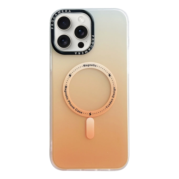 For iPhone 15 Pro Max Gradient IMD PC Hybrid TPU MagSafe Phone Case(Orange) - HoMEdemic™ 