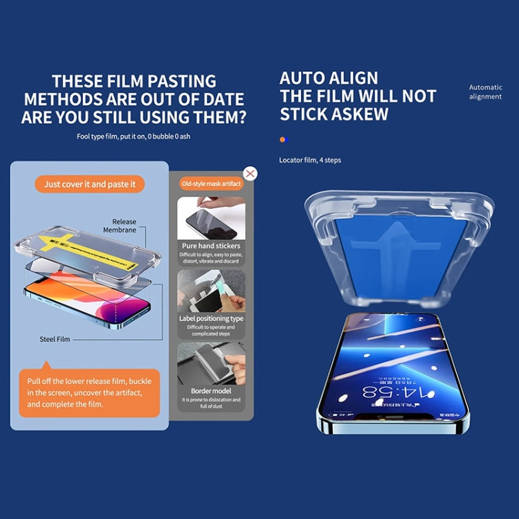 For iPhone 15 Pro Max HD Fast Attach Dust-proof Anti-static Tempered Glass Film - HoMEdemic™ 