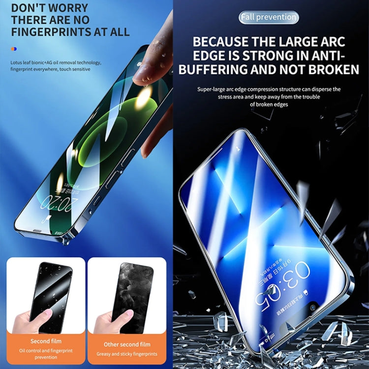 For iPhone 15 Pro Max HD Fast Attach Dust-proof Anti-static Tempered Glass Film - HoMEdemic™ 
