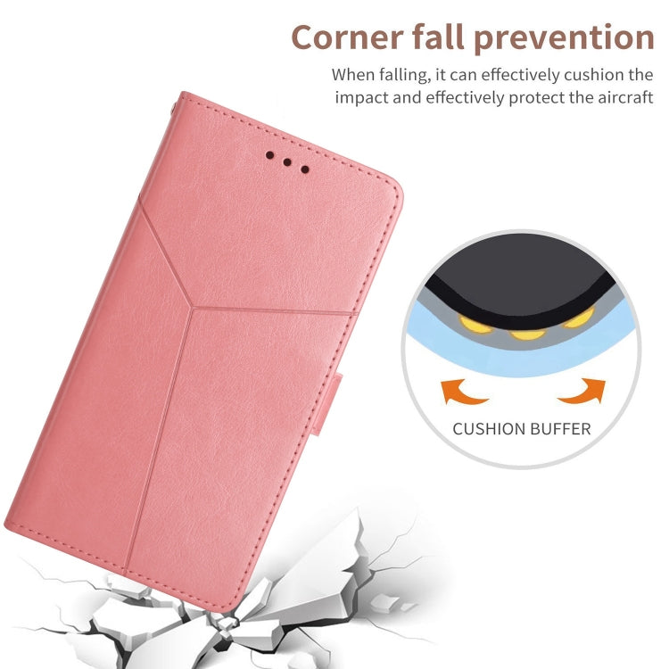 For iPhone 15 Pro Max HT01 Y-shaped Pattern Flip Leather Phone Case(Pink) - HoMEdemic™ 