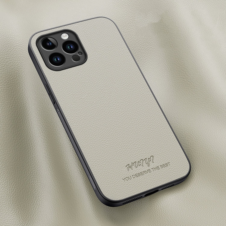 For iPhone 15 Pro Max HUIYI Leather Magnetic Phone Case(White) - HoMEdemic™ 