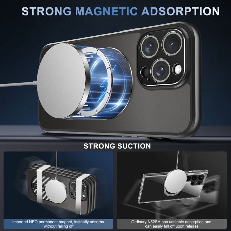 For iPhone 15 Pro Max Heat Dissipation Aromatherapy MagSafe Holder Phone Case(Black) - HoMEdemic™ 