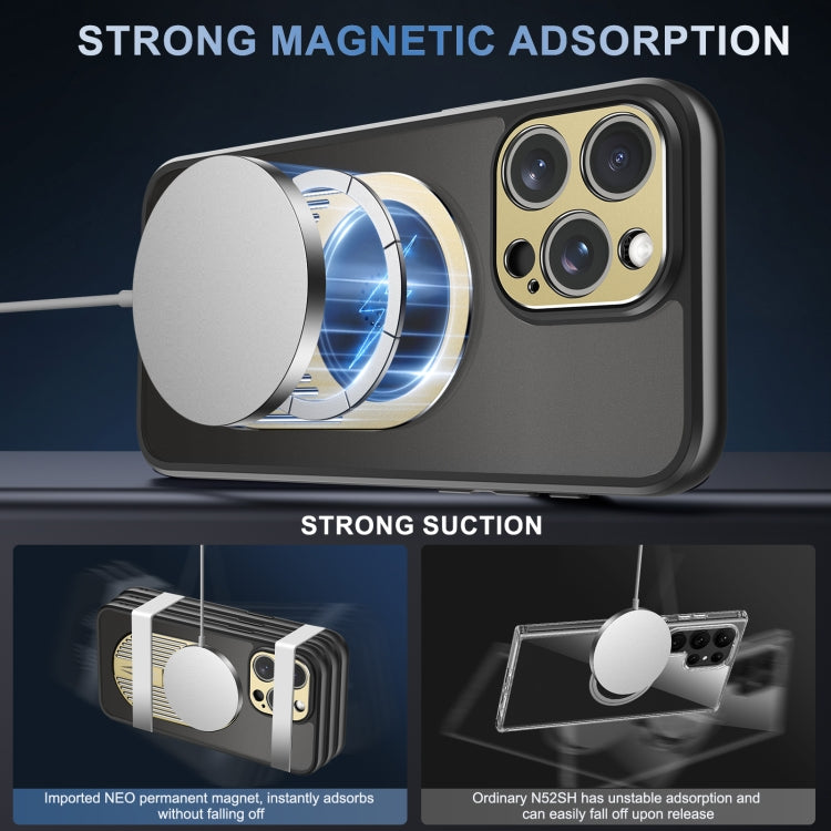 For iPhone 15 Pro Max Heat Dissipation Aromatherapy MagSafe Holder Phone Case(Gold) - HoMEdemic™ 