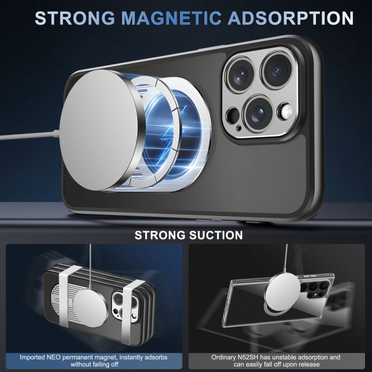 For iPhone 15 Pro Max Heat Dissipation Aromatherapy MagSafe Holder Phone Case(Silver) - HoMEdemic™ 