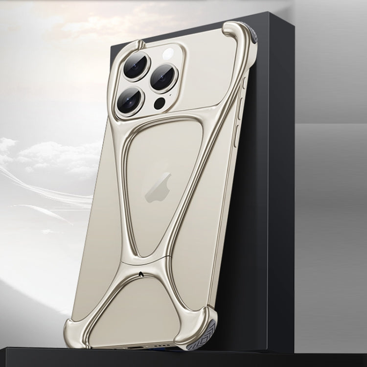 For iPhone 15 Pro Max Hercules Zinc Alloy Borderless Metal Phone Case(Titanium Grey) - HoMEdemic™ 