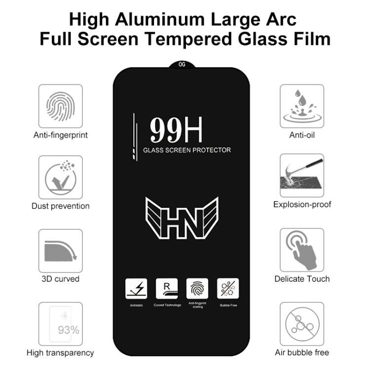 For iPhone 15 Pro Max High Aluminum Large Arc Full Screen Tempered Glass Film - HoMEdemic™ 