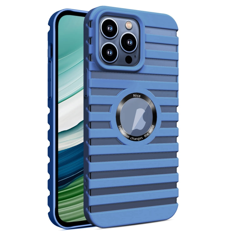For iPhone 15 Pro Max Hollow Heat Dissipation MagSafe Magnetic PC Phone Case(Blue) - HoMEdemic™ 