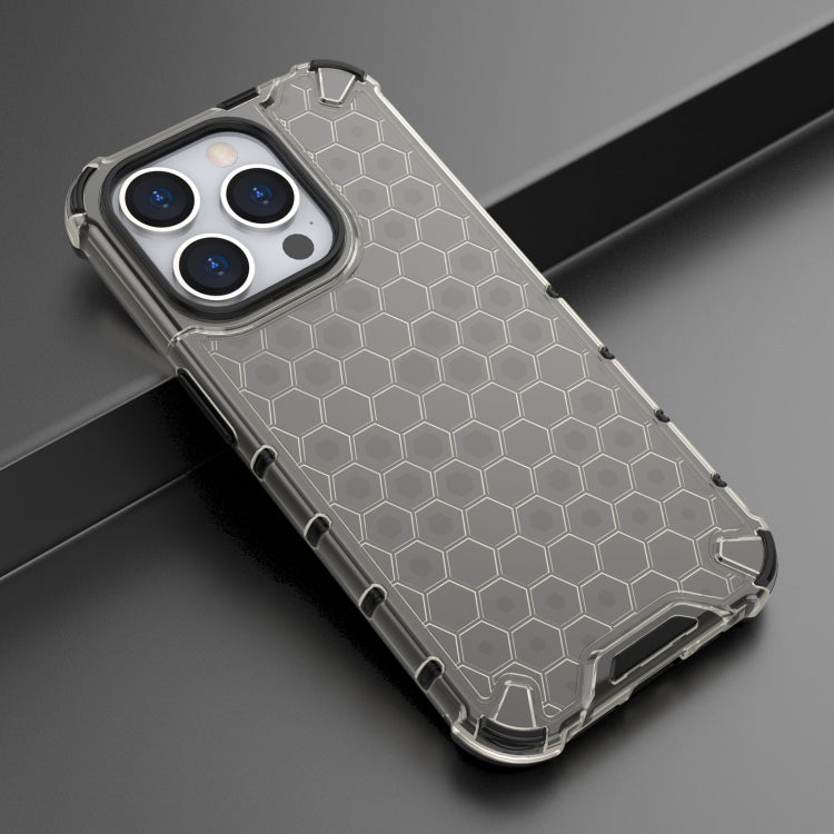 For iPhone 15 Pro Max Honeycomb Shockproof Phone Case(Black) - HoMEdemic™ 