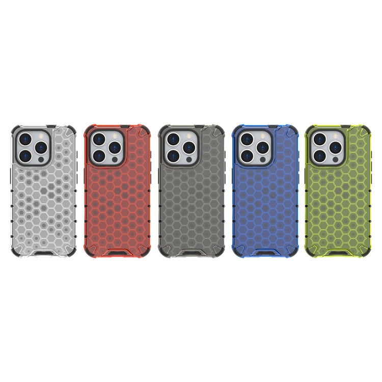 For iPhone 15 Pro Max Honeycomb Shockproof Phone Case(Blue) - HoMEdemic™ 
