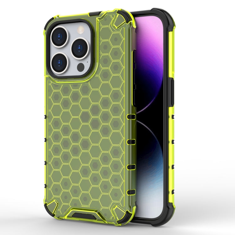 For iPhone 15 Pro Max Honeycomb Shockproof Phone Case(Green) - HoMEdemic™ 
