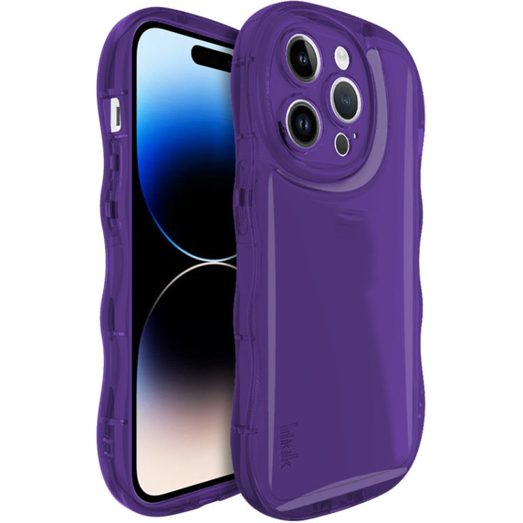 For iPhone 15 Pro Max IMAK Wave Bubble Soft Shockproof Phone Case(Purple) - HoMEdemic™ 