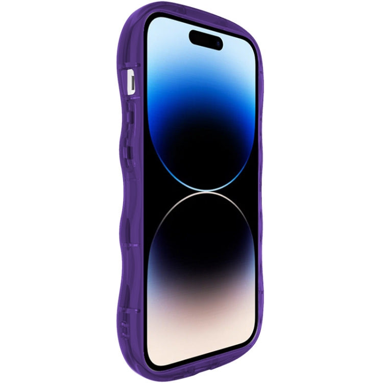 For iPhone 15 Pro Max IMAK Wave Bubble Soft Shockproof Phone Case(Purple) - HoMEdemic™ 