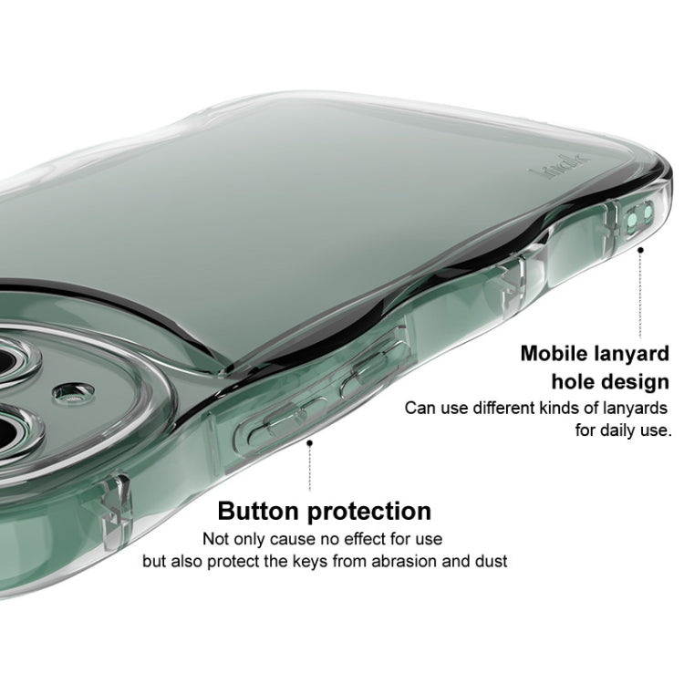 For iPhone 15 Pro Max IMAK Wave Bubble Soft Shockproof Phone Case(Transparent Black) - HoMEdemic™ 