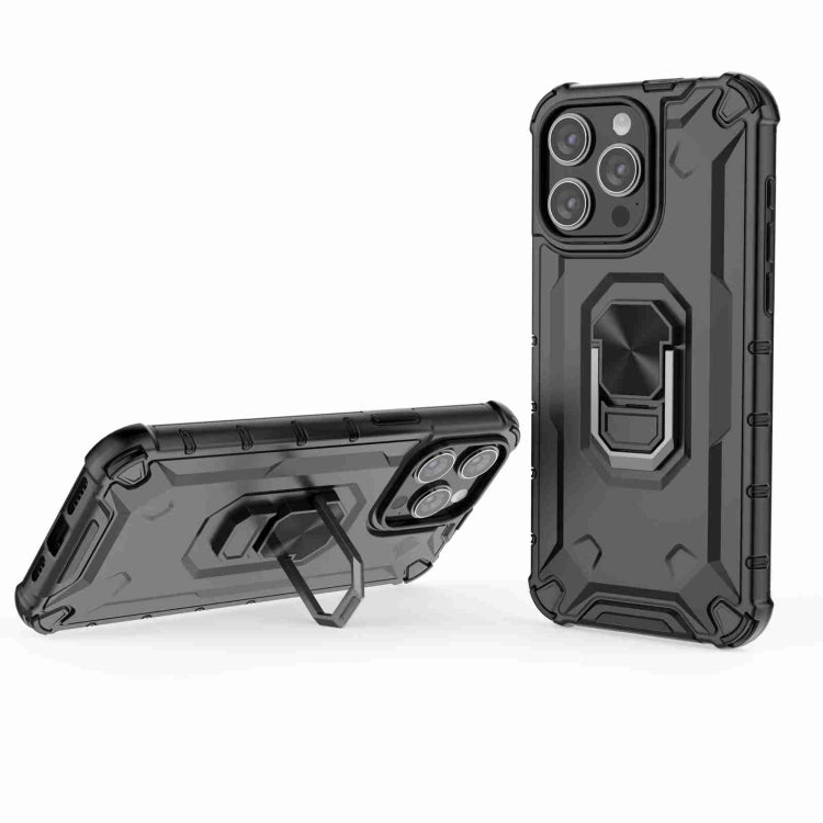 For iPhone 15 Pro Max Ice Armor Series Ring Holder Phone Case(Black) - HoMEdemic™ 