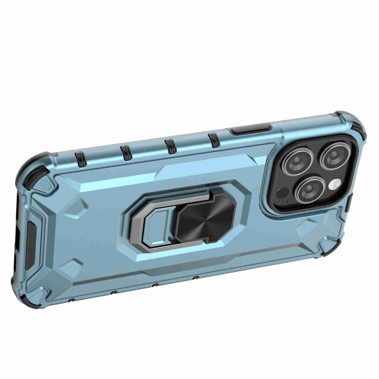 For iPhone 15 Pro Max Ice Armor Series Ring Holder Phone Case(Blue) - HoMEdemic™ 