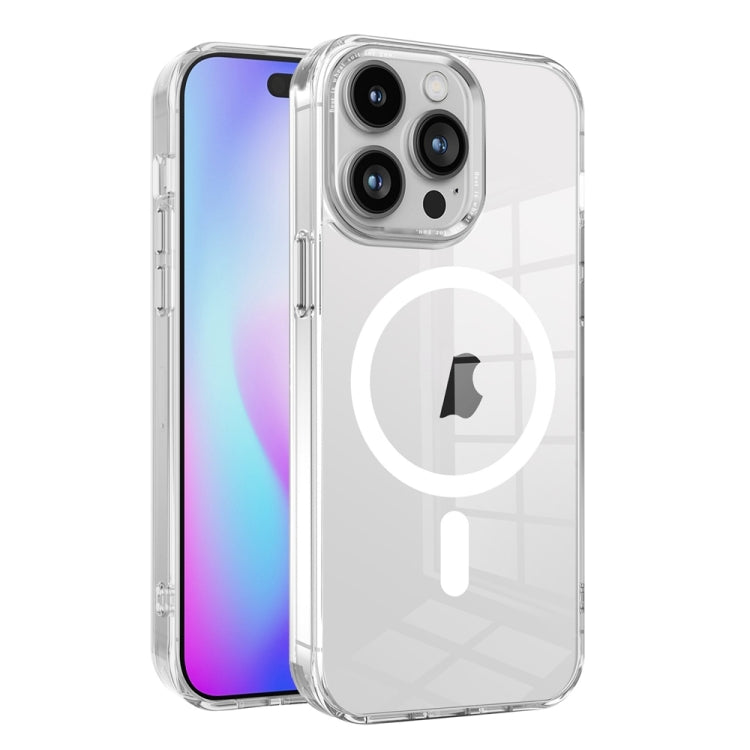 For iPhone 15 Pro Max Ice Color Magnetic Series TPU Hybrid Acrylic Magsafe Phone Case(Transparent) - HoMEdemic™ 