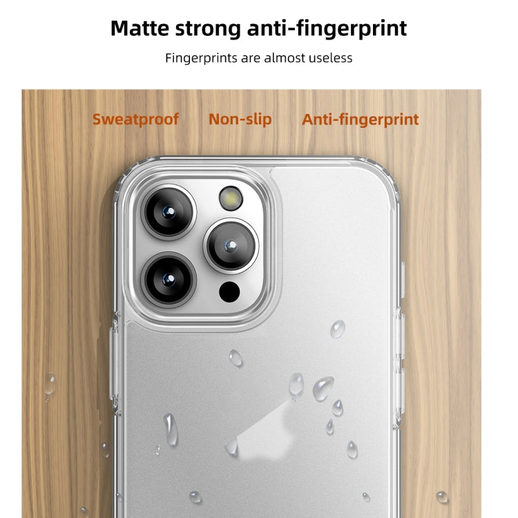 For iPhone 15 Pro Max Ice-Crystal Matte TPU Hard PC Phone Case(Transparent) - HoMEdemic™ 
