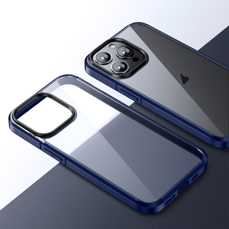 For iPhone 15 Pro Max Ice Crystal Transparent PC + TPU Phone Case(Blue) - HoMEdemic™ 