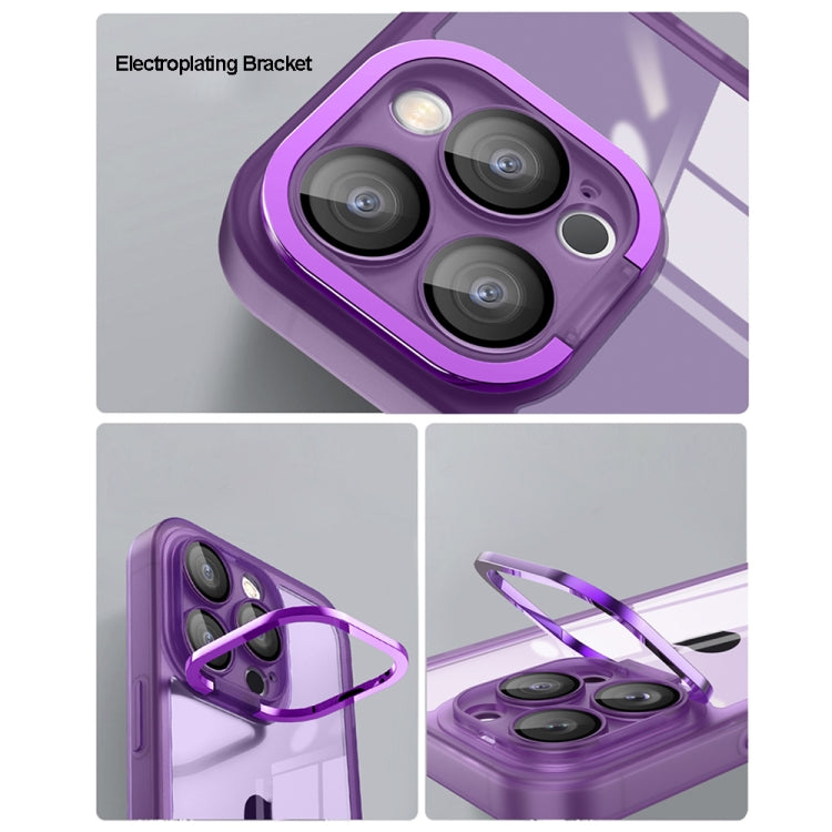 For iPhone 15 Pro Max Invisible Lens Bracket Matte Transparent MagSafe Phone Case(Pink) - HoMEdemic™ 