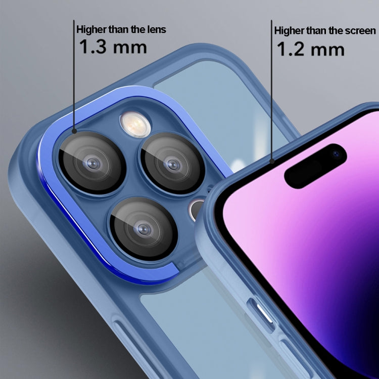 For iPhone 15 Pro Max Invisible Lens Bracket Matte Transparent MagSafe Phone Case(Royal Blue) - HoMEdemic™ 
