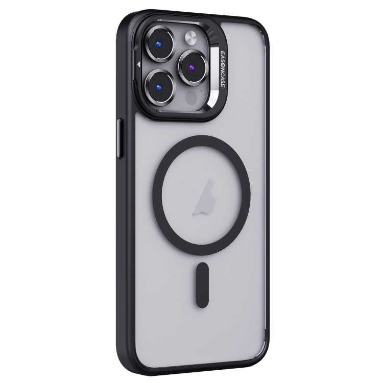 For iPhone 15 Pro Max Invisible Lens Holder PC + TPU Frosted MagSafe Phone Case(Black) - HoMEdemic™ 