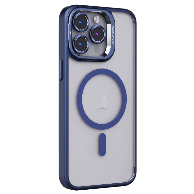 For iPhone 15 Pro Max Invisible Lens Holder PC + TPU Frosted MagSafe Phone Case(Dark Blue) - HoMEdemic™ 