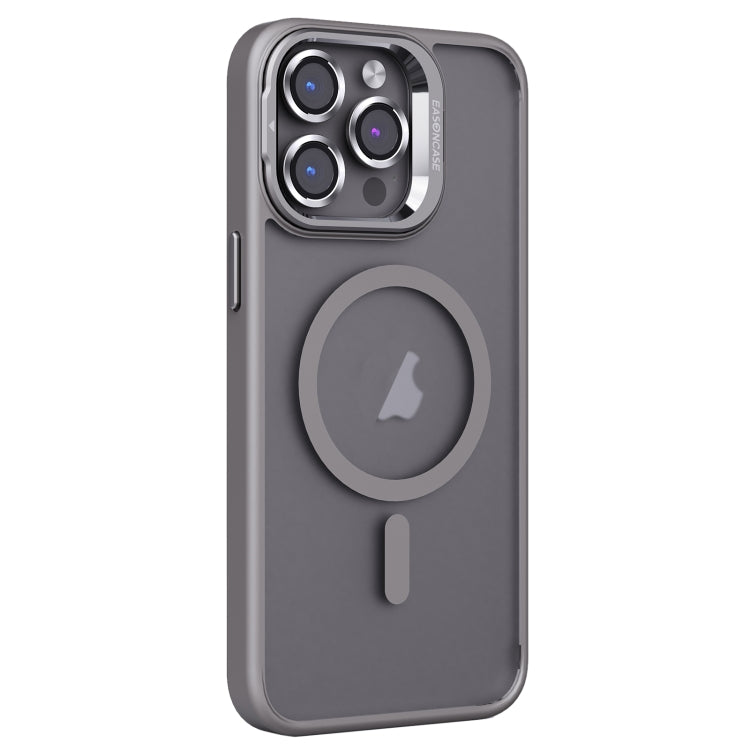 For iPhone 15 Pro Max Invisible Lens Holder PC + TPU Frosted MagSafe Phone Case(Gray) - HoMEdemic™ 