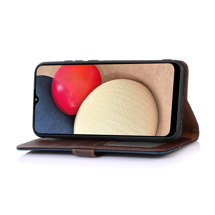 For iPhone 15 Pro Max KHAZNEH Litchi Texture Leather RFID Phone Case(Brown) - HoMEdemic™ 
